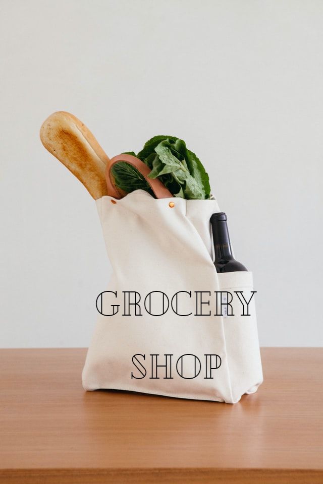 eci friendly grocery cotton bags for home use and shopping white line textile