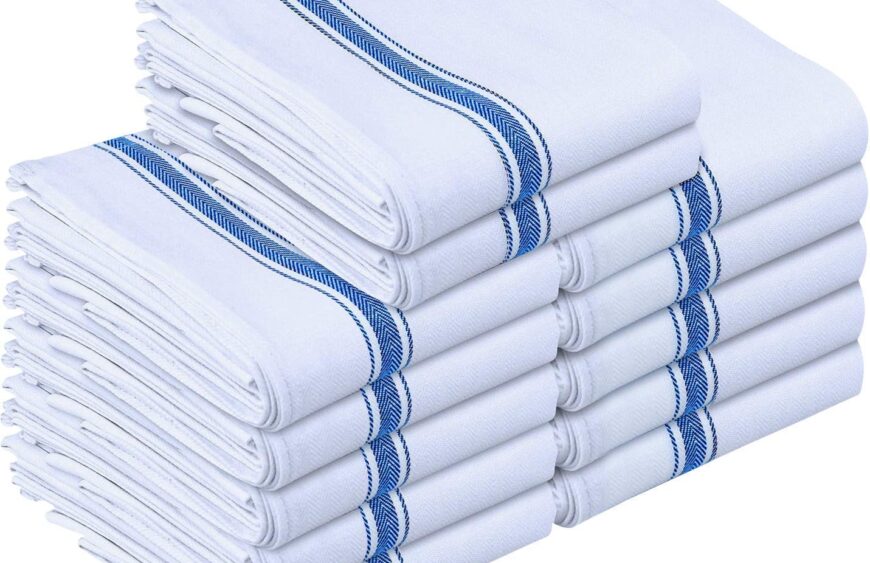 Color Strip Cotton Kitchen Cleaning Cloth - White Line Textile Ltd.